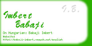 imbert babaji business card